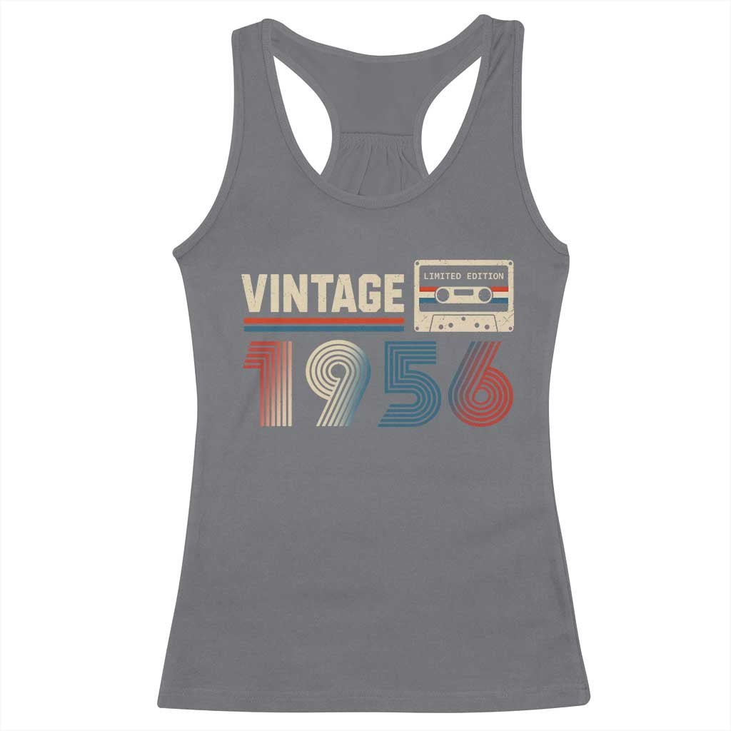 Vintage 1956 70th Birthday Gifts Racerback Tank Top 70 Year Old Favors