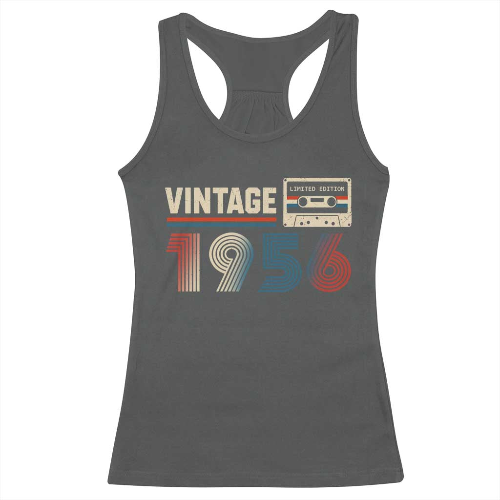 Vintage 1956 70th Birthday Gifts Racerback Tank Top 70 Year Old Favors
