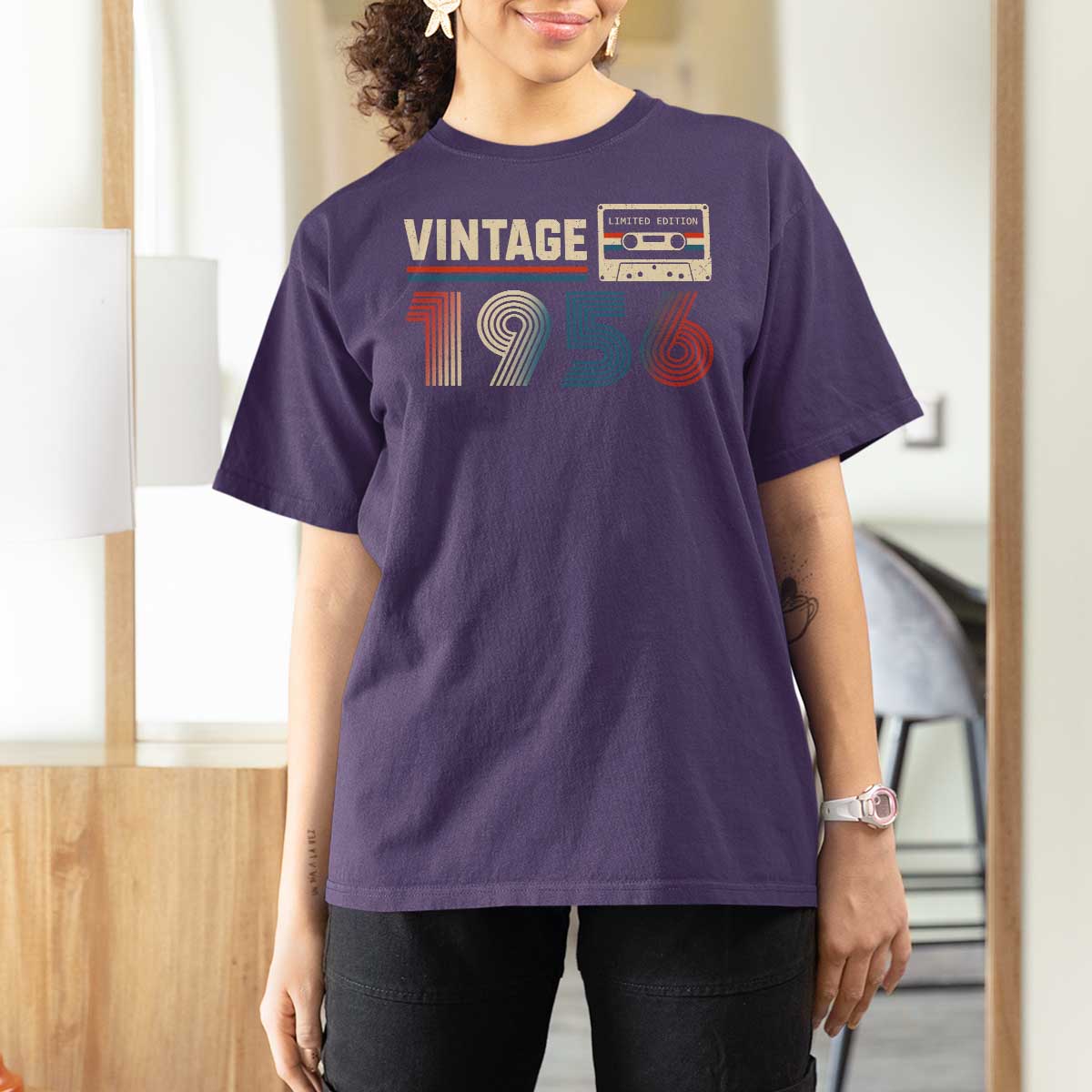 Vintage 1956 70th Birthday Gifts T Shirt For Women 70 Year Old Favors