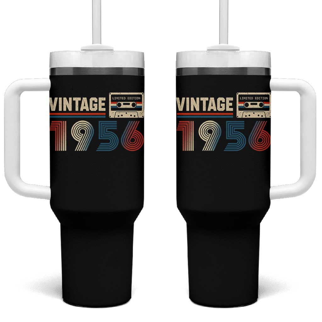 Vintage 1956 70th Birthday Gifts Tumbler With Handle 70 Year Old Favors