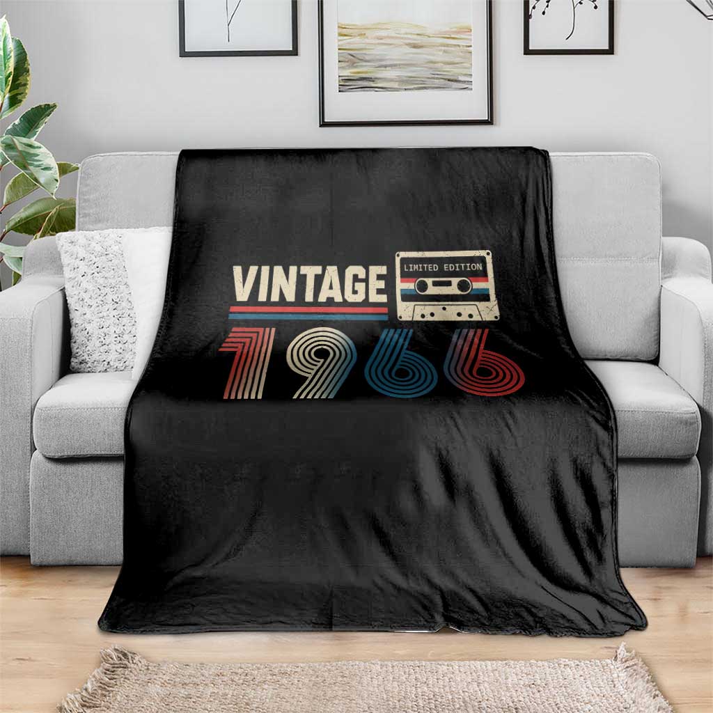 Vintage 1966 60th Birthday Gifts Throw Blanket 60 Year Old Favors