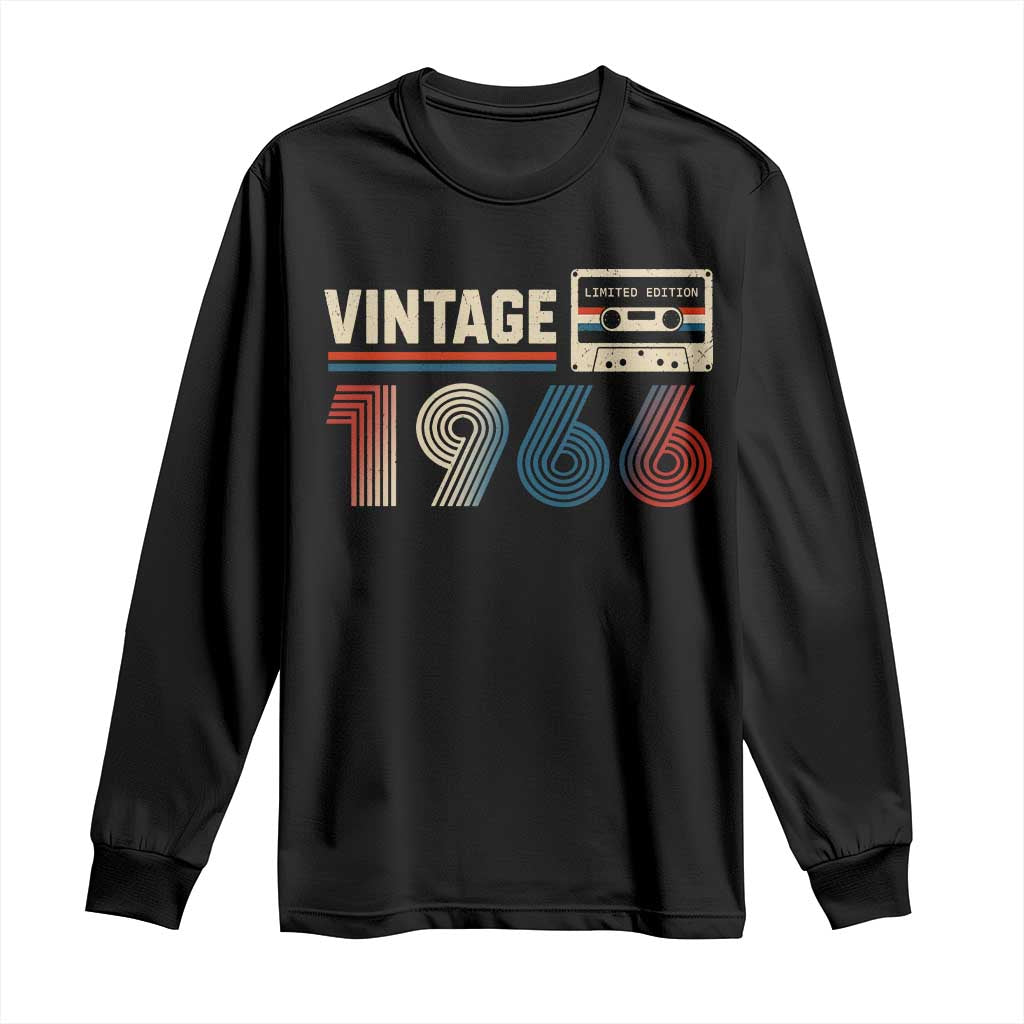 Vintage 1966 60th Birthday Gifts Long Sleeve Shirt 60 Year Old Favors