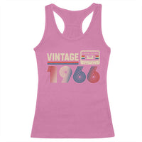 Vintage 1966 60th Birthday Gifts Racerback Tank Top 60 Year Old Favors