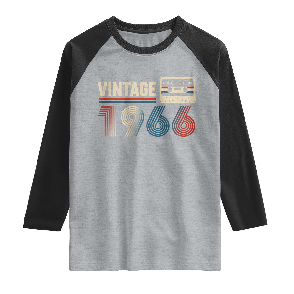 Vintage 1966 60th Birthday Gifts Raglan Shirt 60 Year Old Favors