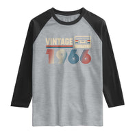 Vintage 1966 60th Birthday Gifts Raglan Shirt 60 Year Old Favors