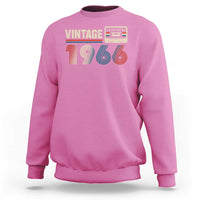 Vintage 1966 60th Birthday Gifts Sweatshirt 60 Year Old Favors