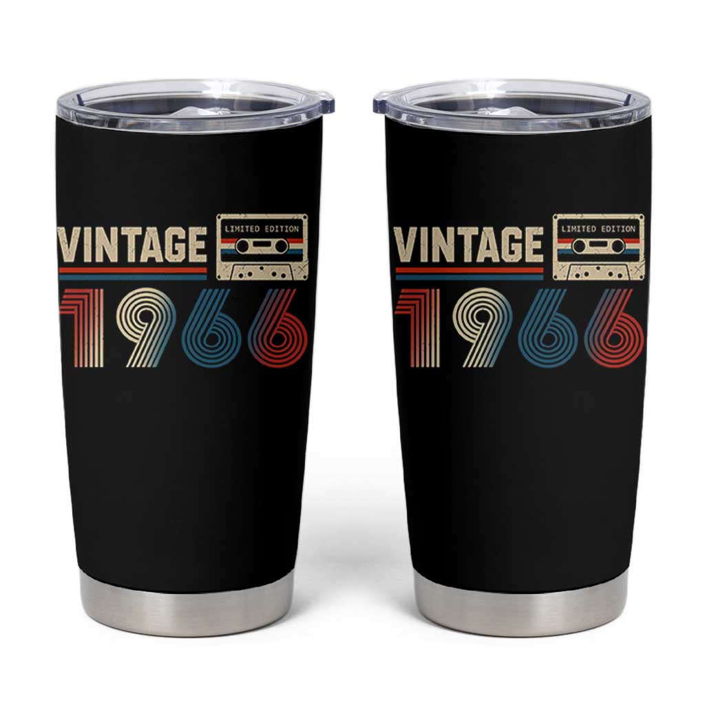 Vintage 1966 60th Birthday Gifts Tumbler Cup 60 Year Old Favors