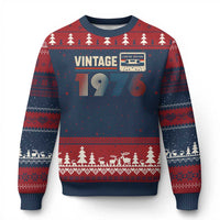 Vintage 1976 50th Birthday Gifts Ugly Christmas Sweater 50 Year Old Favors