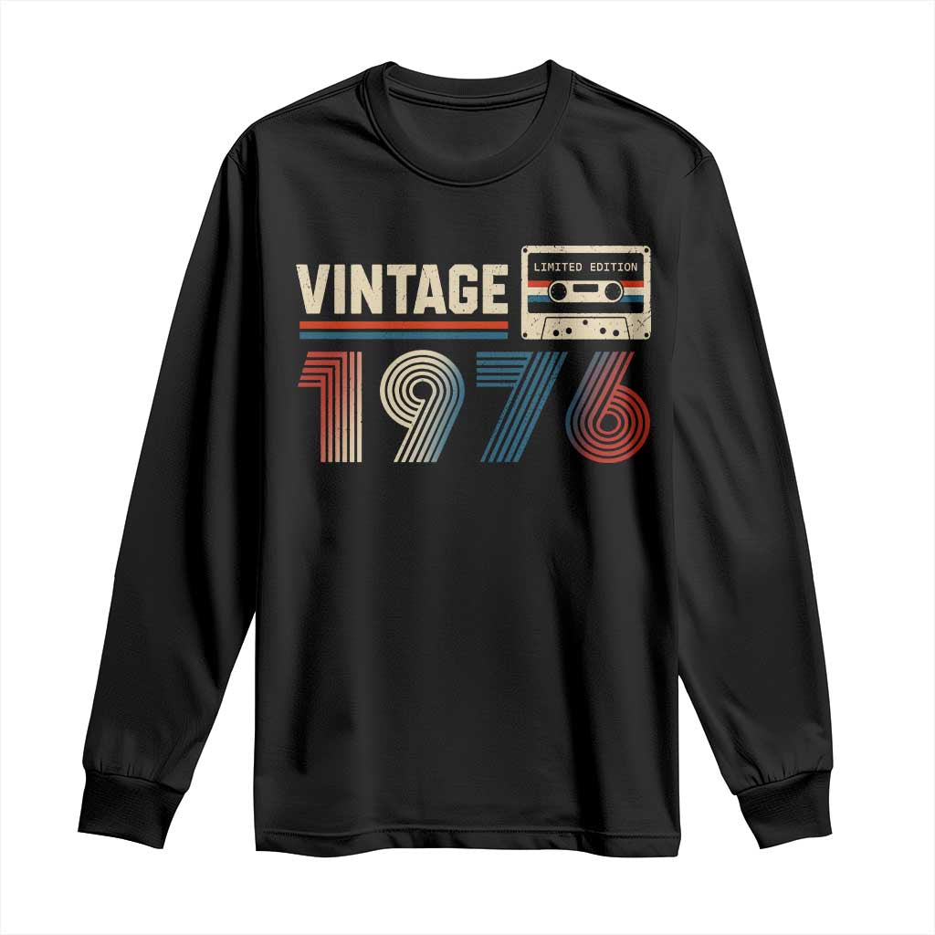 Vintage 1976 50th Birthday Gifts Long Sleeve Shirt 50 Year Old Favors