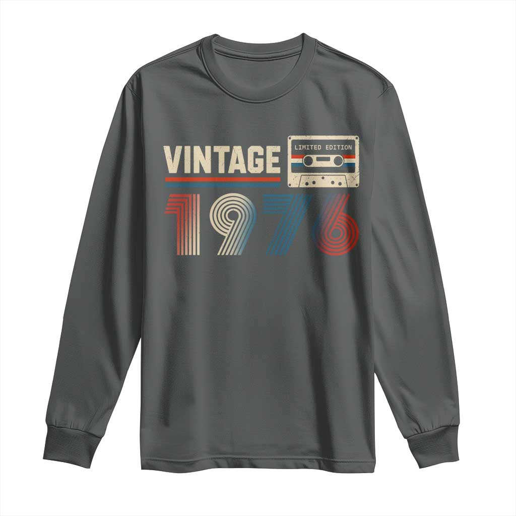 Vintage 1976 50th Birthday Gifts Long Sleeve Shirt 50 Year Old Favors