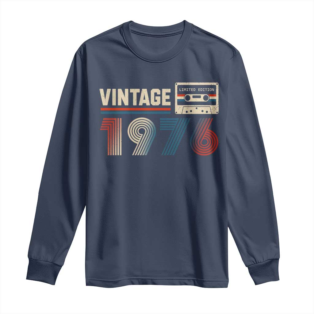 Vintage 1976 50th Birthday Gifts Long Sleeve Shirt 50 Year Old Favors