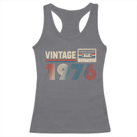 Vintage 1976 50th Birthday Gifts Racerback Tank Top 50 Year Old Favors