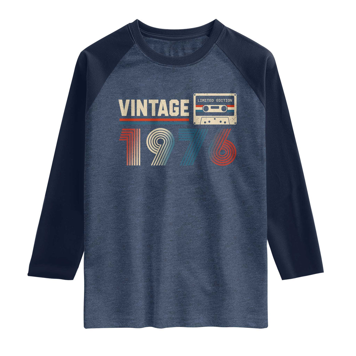 Vintage 1976 50th Birthday Gifts Raglan Shirt 50 Year Old Favors