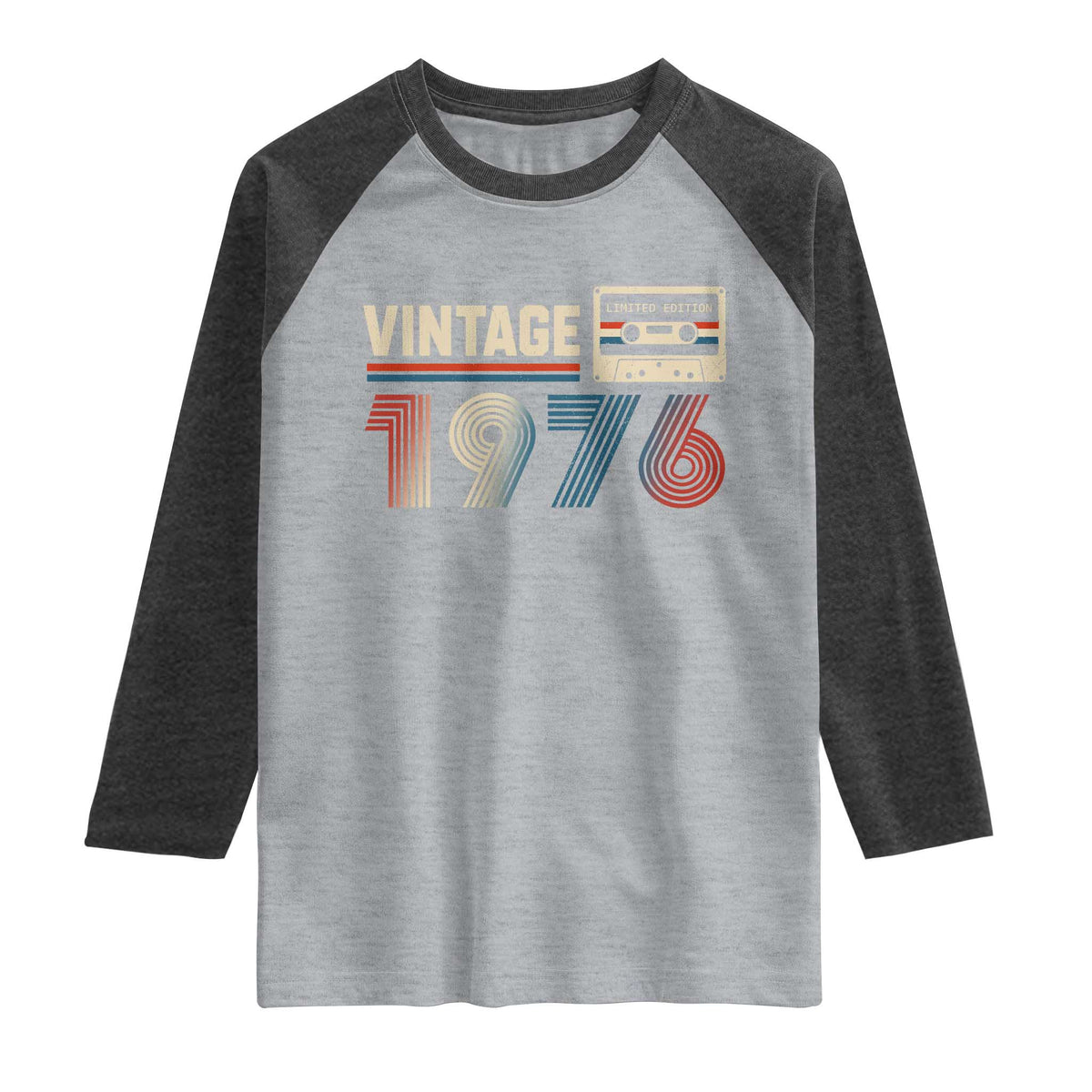 Vintage 1976 50th Birthday Gifts Raglan Shirt 50 Year Old Favors