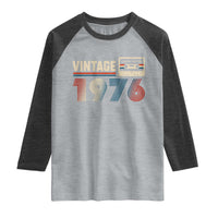 Vintage 1976 50th Birthday Gifts Raglan Shirt 50 Year Old Favors