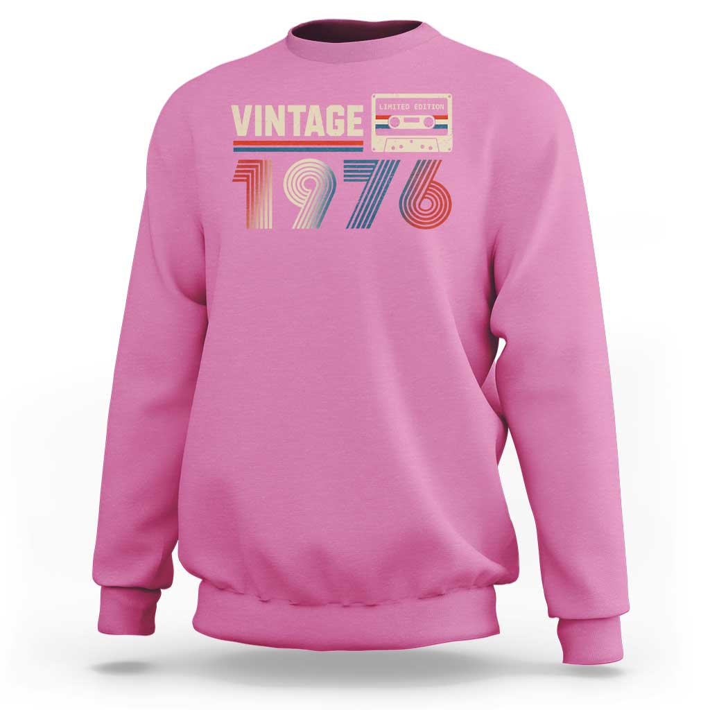 Vintage 1976 50th Birthday Gifts Sweatshirt 50 Year Old Favors