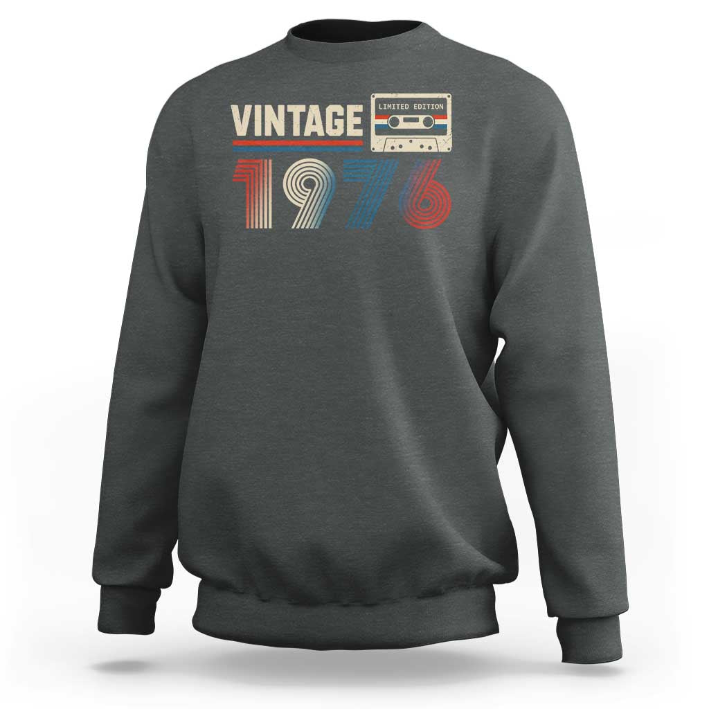 Vintage 1976 50th Birthday Gifts Sweatshirt 50 Year Old Favors