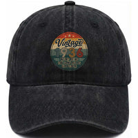 Vintage 1936 90th Birthday Washed Cotton Baseball Cap 90 Year Old Gift Weird Being the Same Age as Old People