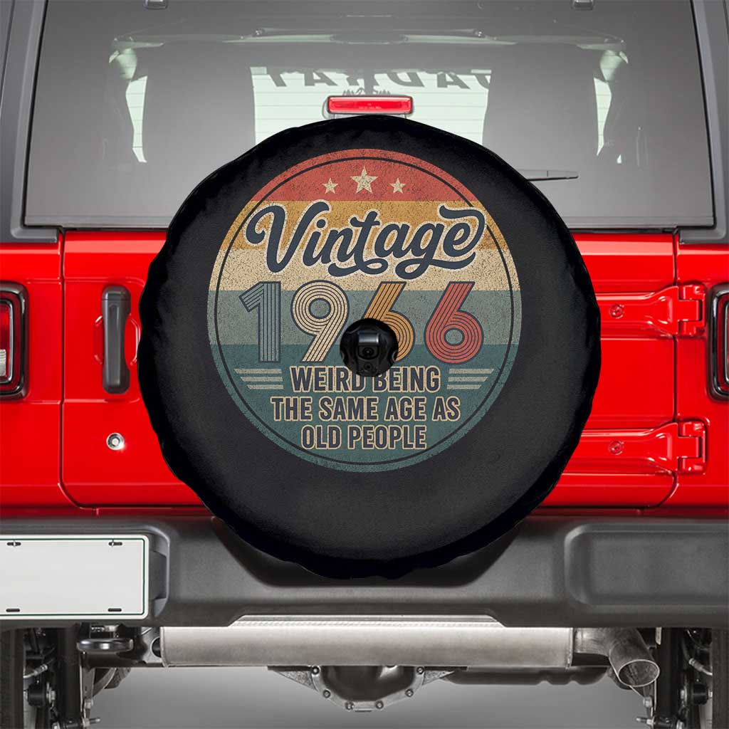 Vintage 1966 60th Birthday Spare Tire Cover 60 Year Old Gift Weird Being the Same Age as Old People