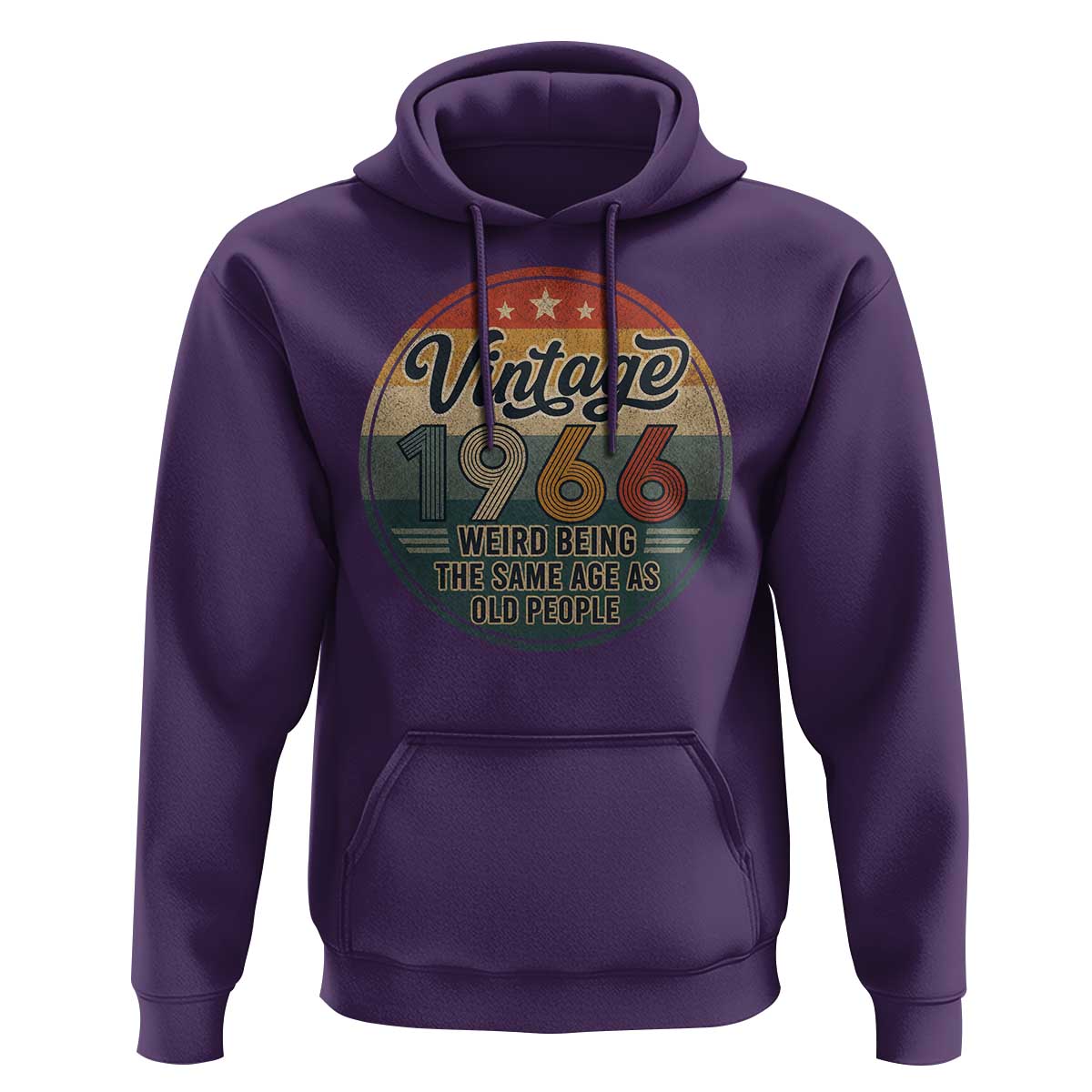 Vintage 1966 60th Birthday Hoodie 60 Year Old Gift Weird Being the Same Age as Old People