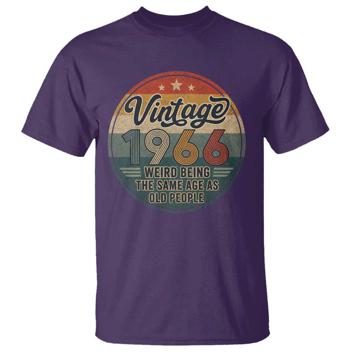 Vintage 1966 60th Birthday T Shirt 60 Year Old Gift Weird Being the Same Age as Old People