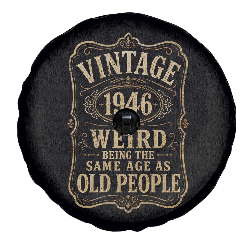 80th Birthday Spare Tire Cover Vintage 80yr 1946 80 Year Old Gift Weird Being the Same Age as Old People