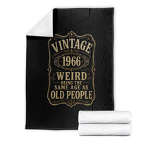 60th Birthday Throw Blanket Vintage 60yr 1966 60 Year Old Gift Weird Being the Same Age as Old People