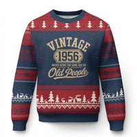 70th Birthday Ugly Christmas Sweater Vintage 1956 70 Year Old Gift Weird Being the Same Age as Old People