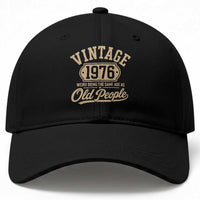 50th Birthday Baseball Cap Vintage 1976 50 Year Old Gift Weird Being the Same Age as Old People