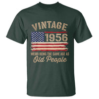 70th Birthday T Shirt Vintage 1956 Weird Being the Same Age as Old People USA Flag