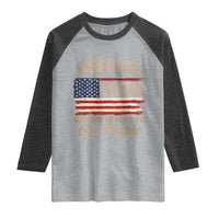 50th Birthday Raglan Shirt Vintage 1976 Weird Being the Same Age as Old People USA Flag