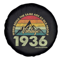 90th Birthday Spare Tire Cover Vintage 1936 Weird Being the Same Age as Old People 90 Year Old Gift
