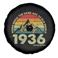 90th Birthday Spare Tire Cover Vintage 1936 Weird Being the Same Age as Old People 90 Year Old Gift