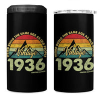 90th Birthday 4 in 1 Can Cooler Tumbler Vintage 1936 Weird Being the Same Age as Old People 90 Year Old Gift
