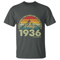 90th Birthday T Shirt Vintage 1936 Weird Being the Same Age as Old People 90 Year Old Gift