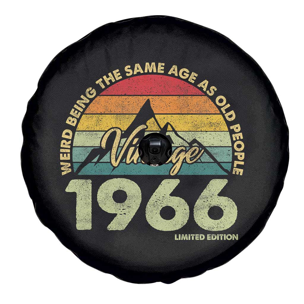 60th Birthday Spare Tire Cover Vintage 1966 Weird Being the Same Age as Old People 60 Year Old Gift