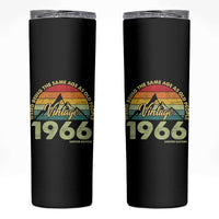 60th Birthday Skinny Tumbler Vintage 1966 Weird Being the Same Age as Old People 60 Year Old Gift
