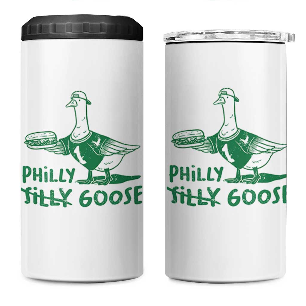 Philly Goose 4 in 1 Can Cooler Tumbler Funny Philadelphia Fan Silly Gooses - Wonder Print Shop