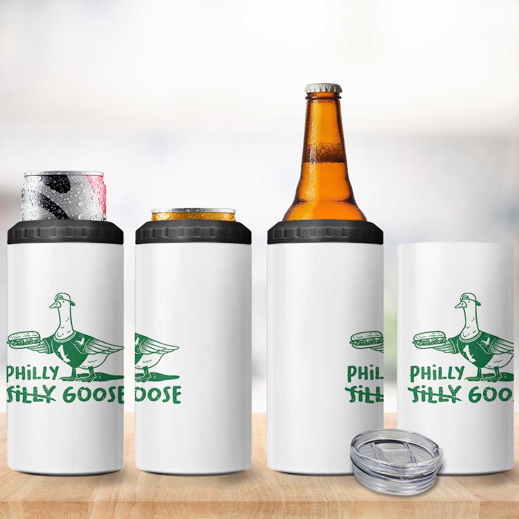 Philly Goose 4 in 1 Can Cooler Tumbler Funny Philadelphia Fan Silly Gooses - Wonder Print Shop
