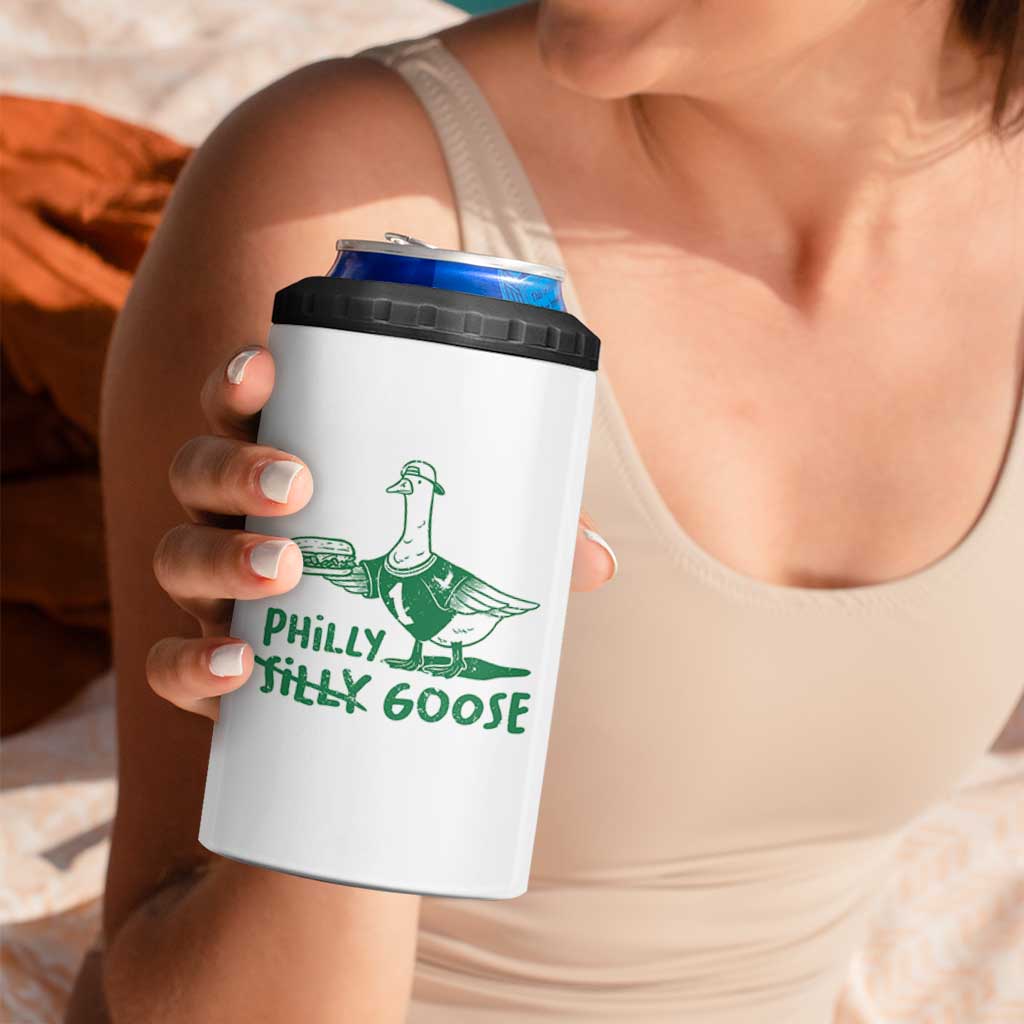 Philly Goose 4 in 1 Can Cooler Tumbler Funny Philadelphia Fan Silly Gooses - Wonder Print Shop