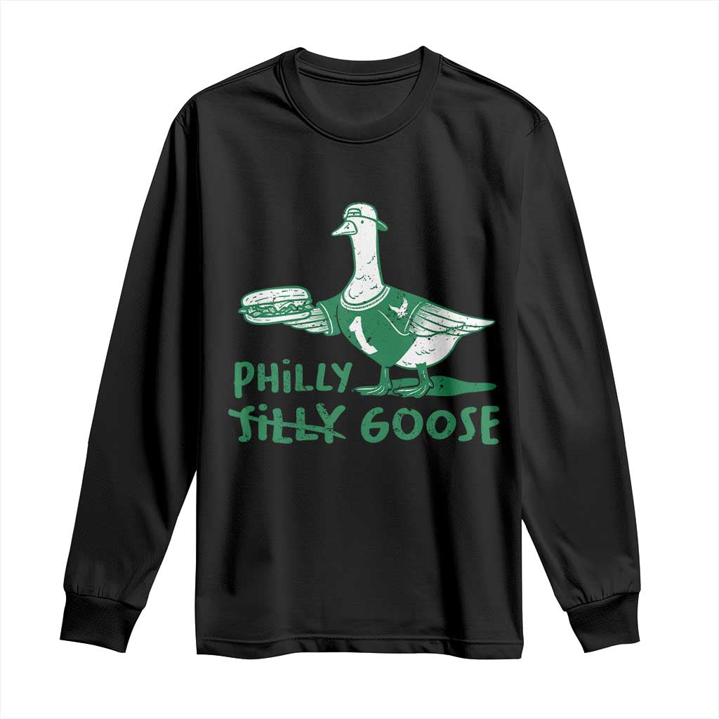 Philly Goose Long Sleeve Shirt Funny Philadelphia Fan Silly Gooses - Wonder Print Shop
