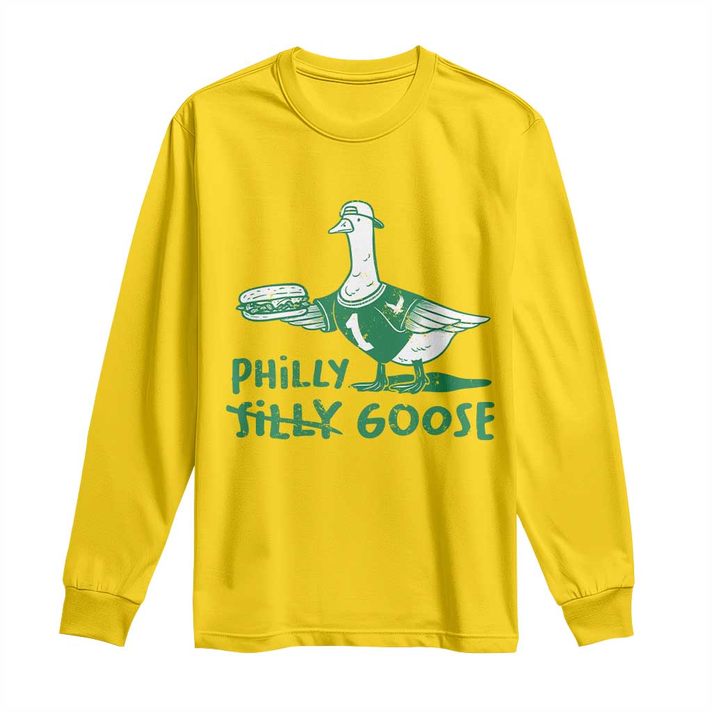 Philly Goose Long Sleeve Shirt Funny Philadelphia Fan Silly Gooses - Wonder Print Shop