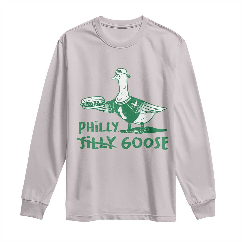 Philly Goose Long Sleeve Shirt Funny Philadelphia Fan Silly Gooses - Wonder Print Shop