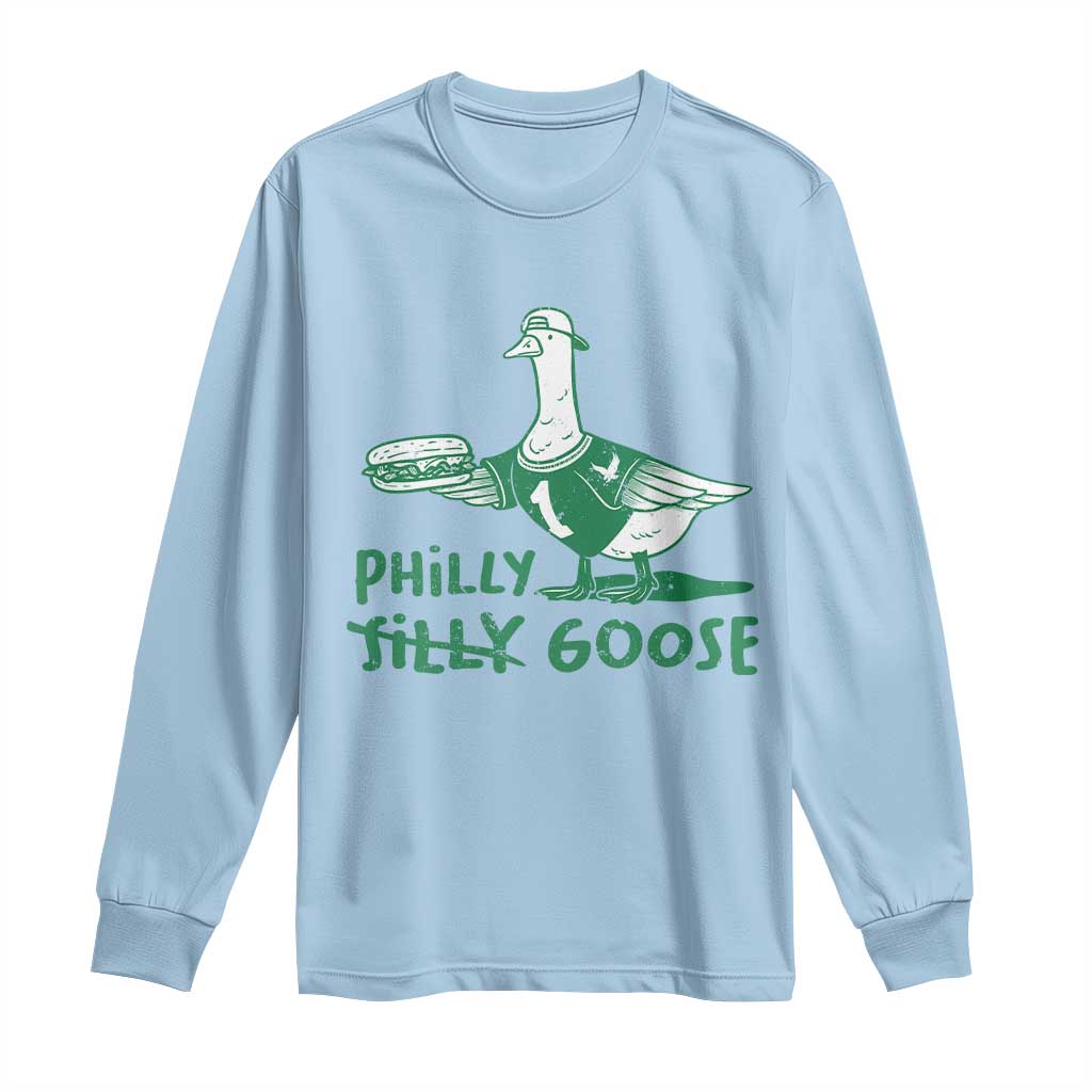 Philly Goose Long Sleeve Shirt Funny Philadelphia Fan Silly Gooses - Wonder Print Shop