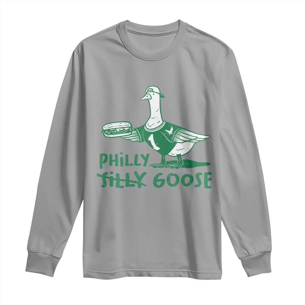 Philly Goose Long Sleeve Shirt Funny Philadelphia Fan Silly Gooses - Wonder Print Shop