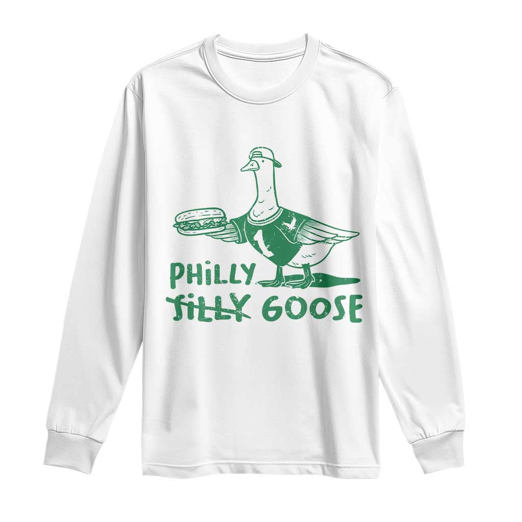 Philly Goose Long Sleeve Shirt Funny Philadelphia Fan Silly Gooses - Wonder Print Shop