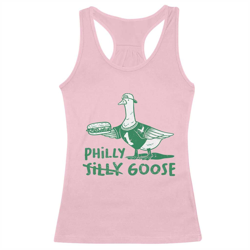 Philly Goose Racerback Tank Top Funny Philadelphia Fan Silly Gooses - Wonder Print Shop