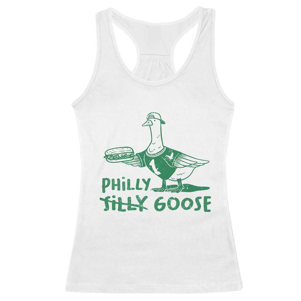 Philly Goose Racerback Tank Top Funny Philadelphia Fan Silly Gooses - Wonder Print Shop