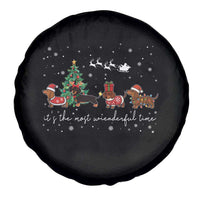 Dachshund Christmas Spare Tire Cover Funny Weiner Dog Lovers Its The Most Wienderful Time - Wonder Print Shop