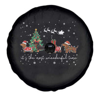 Dachshund Christmas Spare Tire Cover Funny Weiner Dog Lovers Its The Most Wienderful Time - Wonder Print Shop